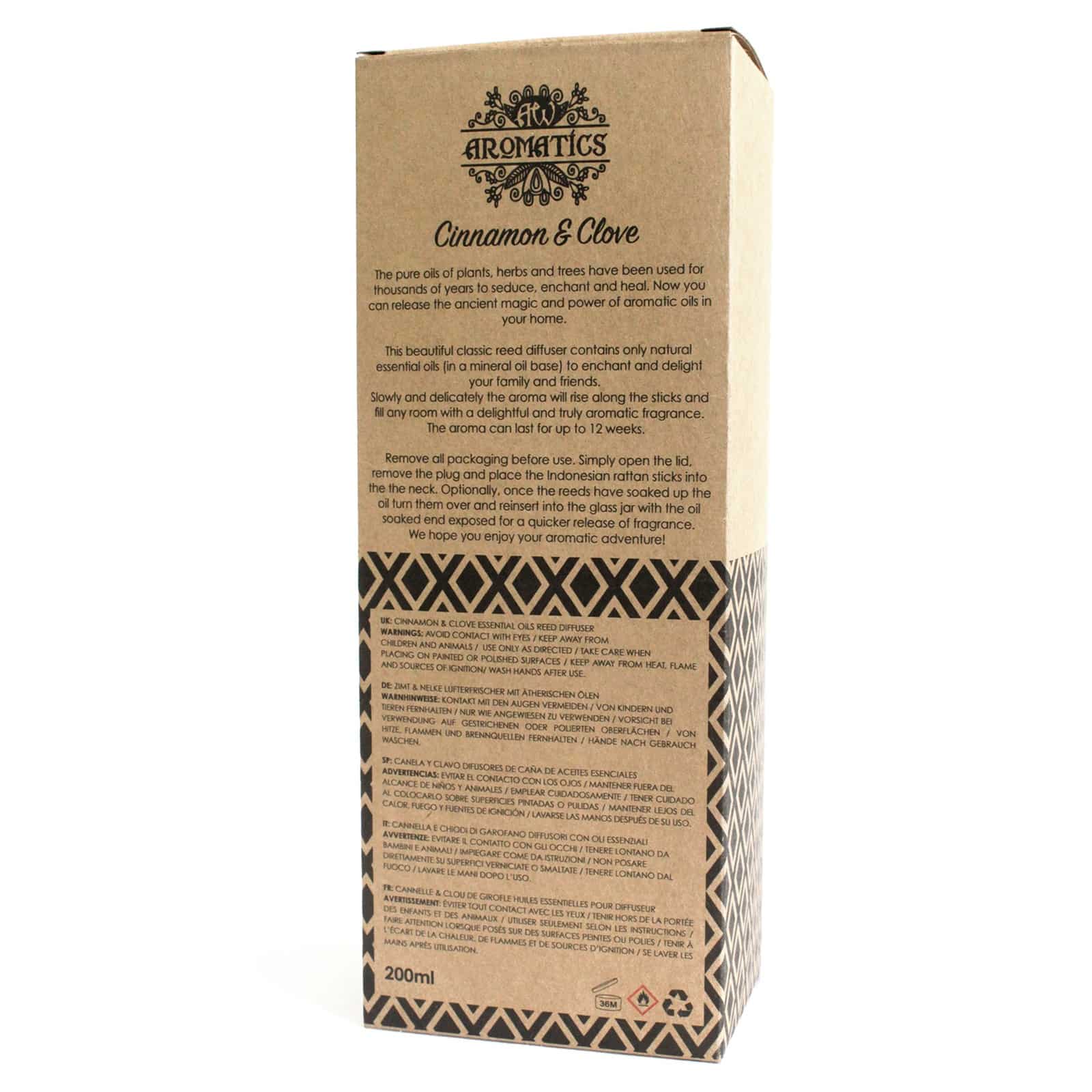 200ml Cinnamon & Clove Essential Oil Reed Diffuser-4