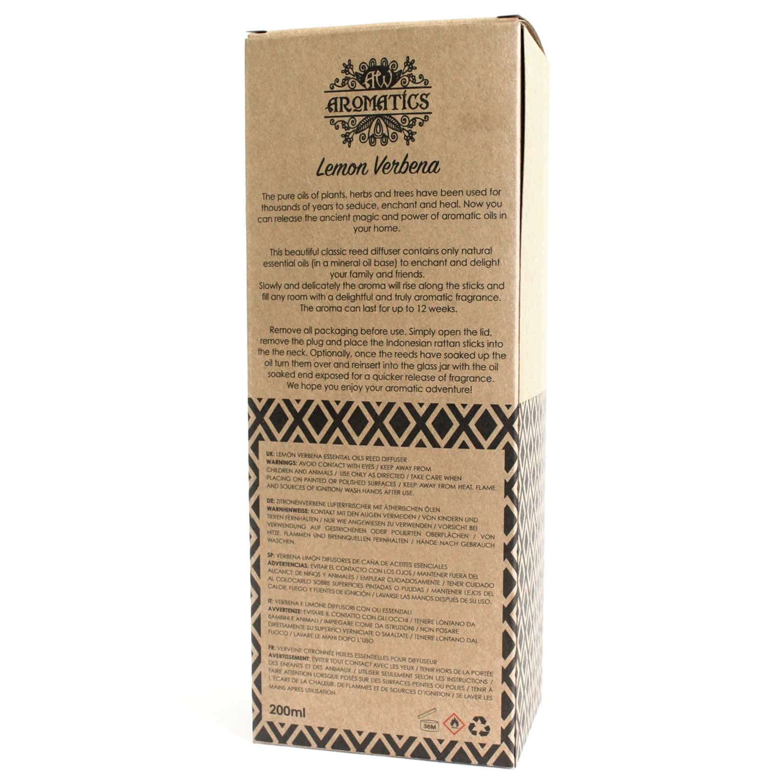200ml Lemon Verbena Essential Oil Reed Diffuser-4