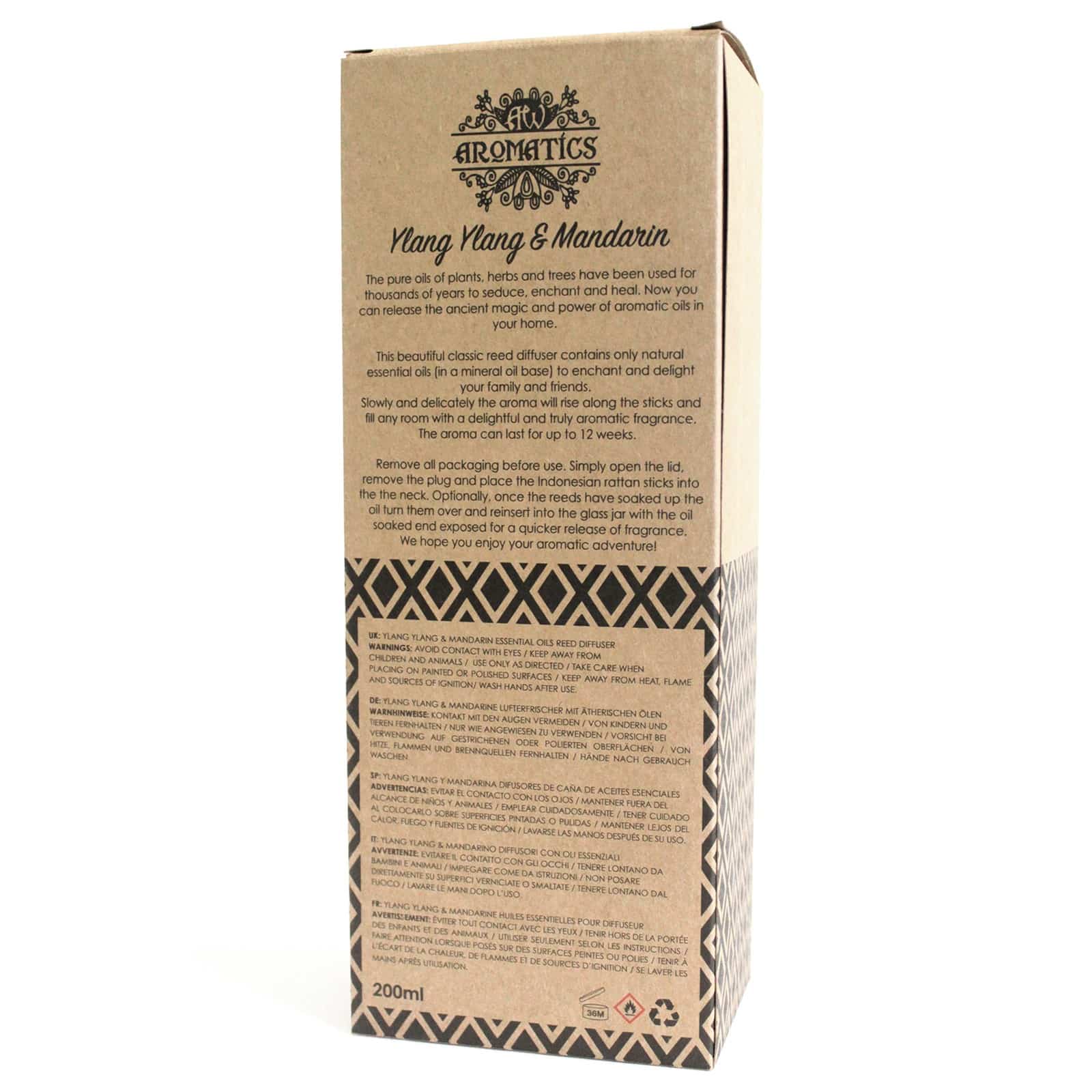 200ml Ylang Ylang & Mandarin Essential Oil Reed Diffuser-4
