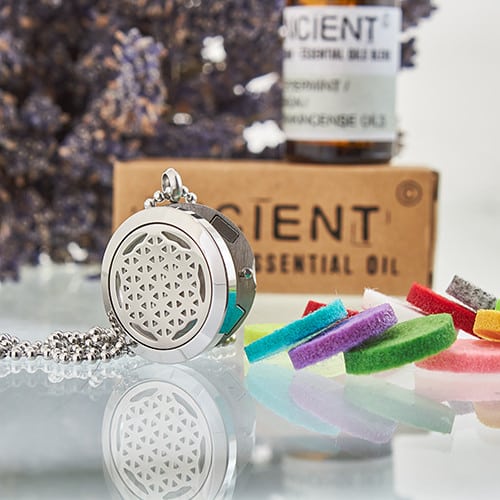 Aromatherapy Diffuser Necklace - Flower of Life 25mm-2