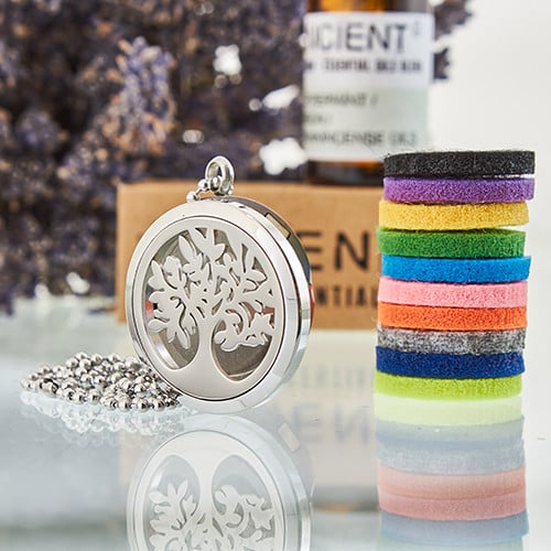 Aromatherapy Diffuser Necklace - Tree of Life 30mm-2