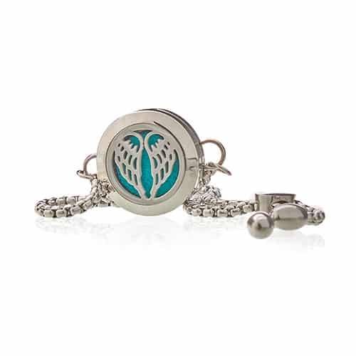 Aromatherapy Jewellery Chain Bracelet - Angel Wings - 20mm-2