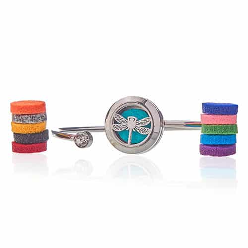 Aromatherapy Jewellery Crystal Bracelet - Dragonfly - 20mm-3