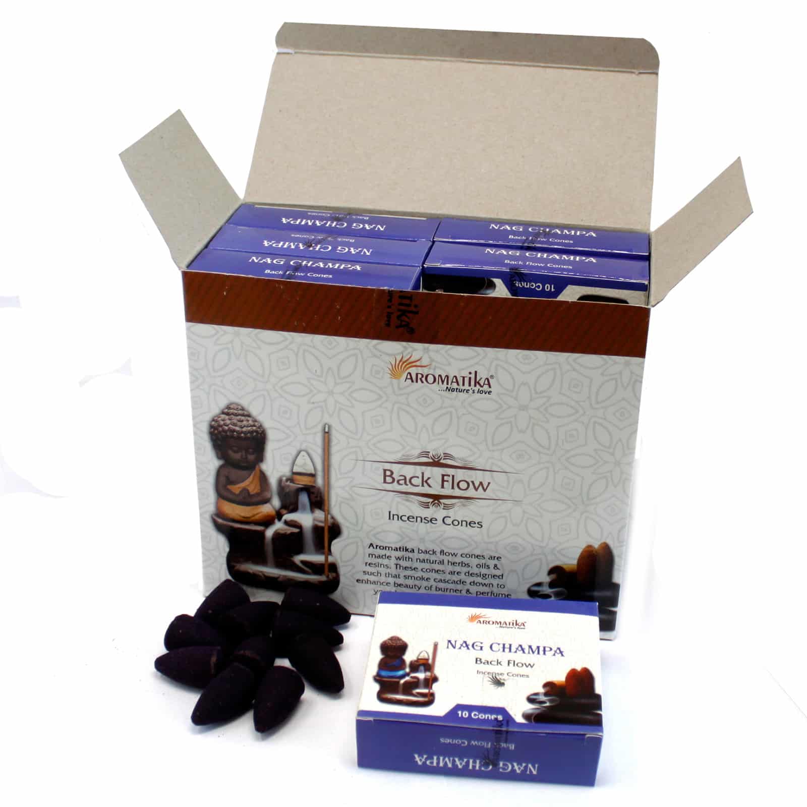 Aromatika Backflow Incense Cones - Nag Champa-3