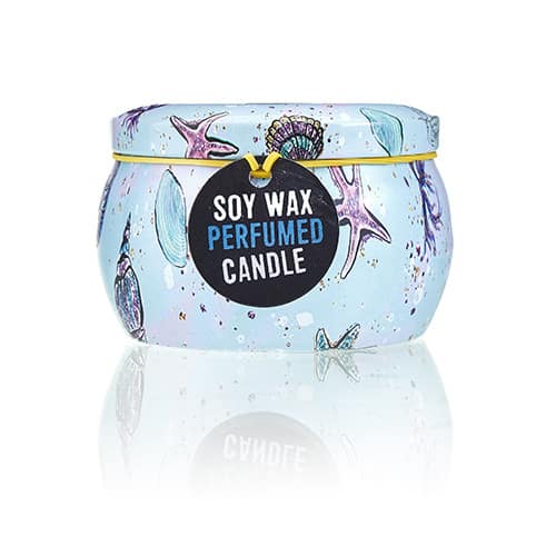 Art Tin Candle - Assorted Design - Sea life - Rasberry-4