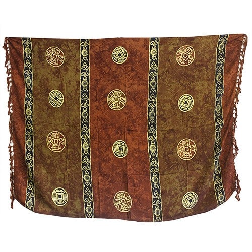 Bali Celtic Sarongs - Lucky Coins (4 Assorted Colours)-3