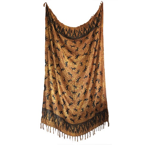 Bali Gecko Sarongs - Chocolate-2
