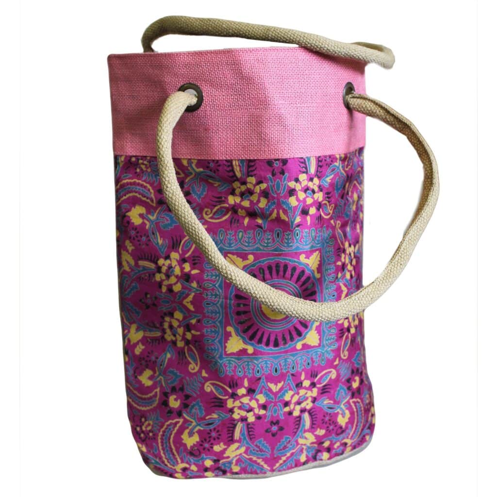 Barrel Shopping Bag 38x37cm Pink Alpana (asst)