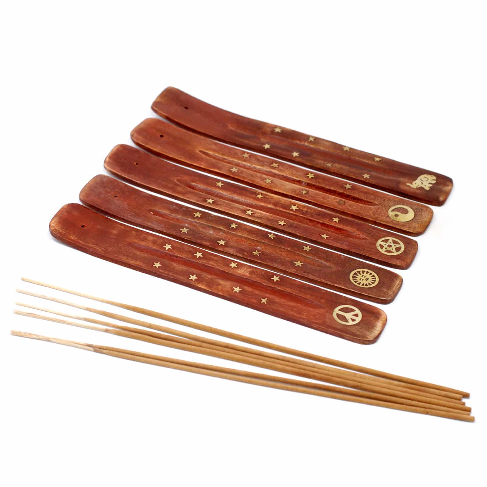 Brass Inlaid Ashcatcher - Mango Wood-2