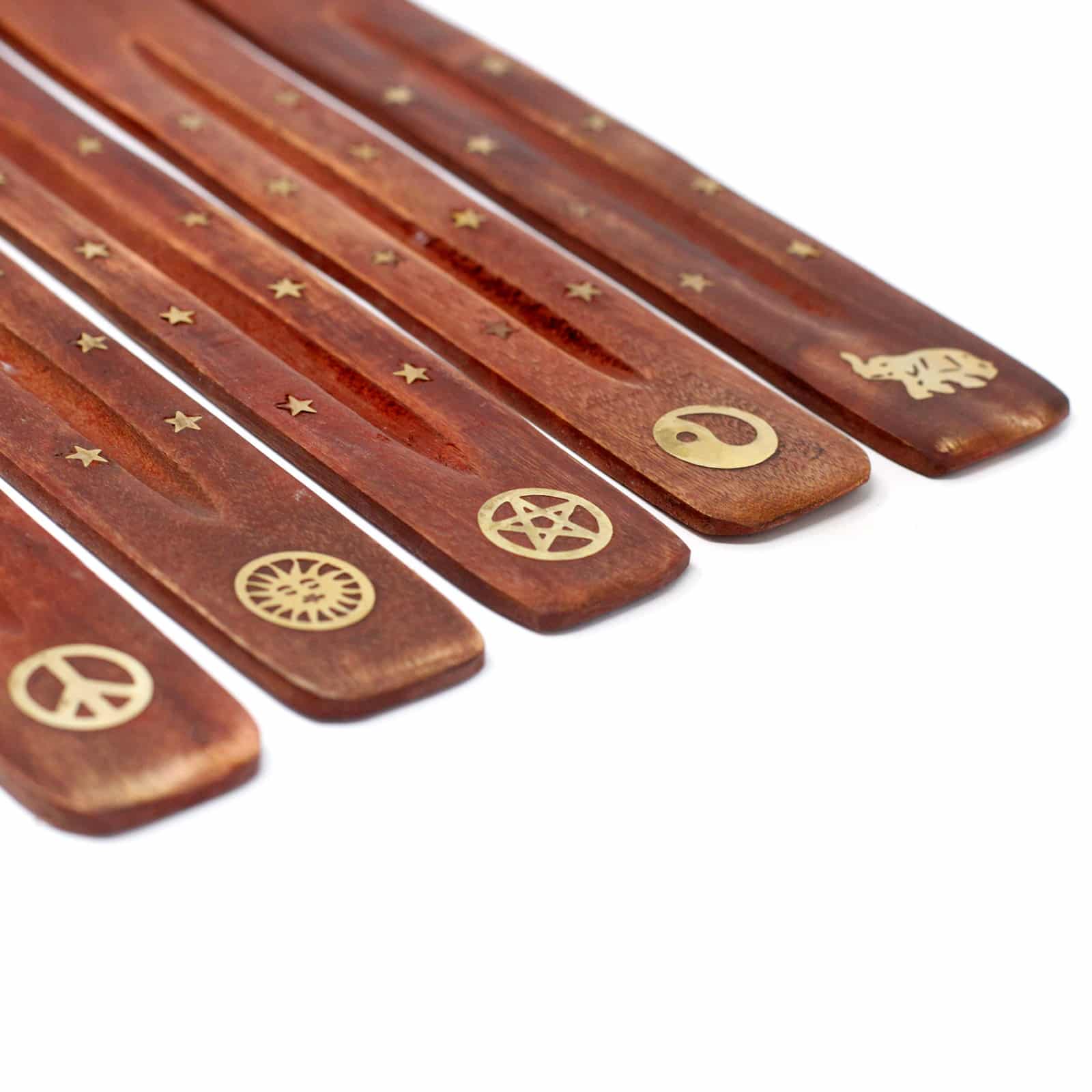 Brass Inlaid Ashcatcher - Mango Wood-3