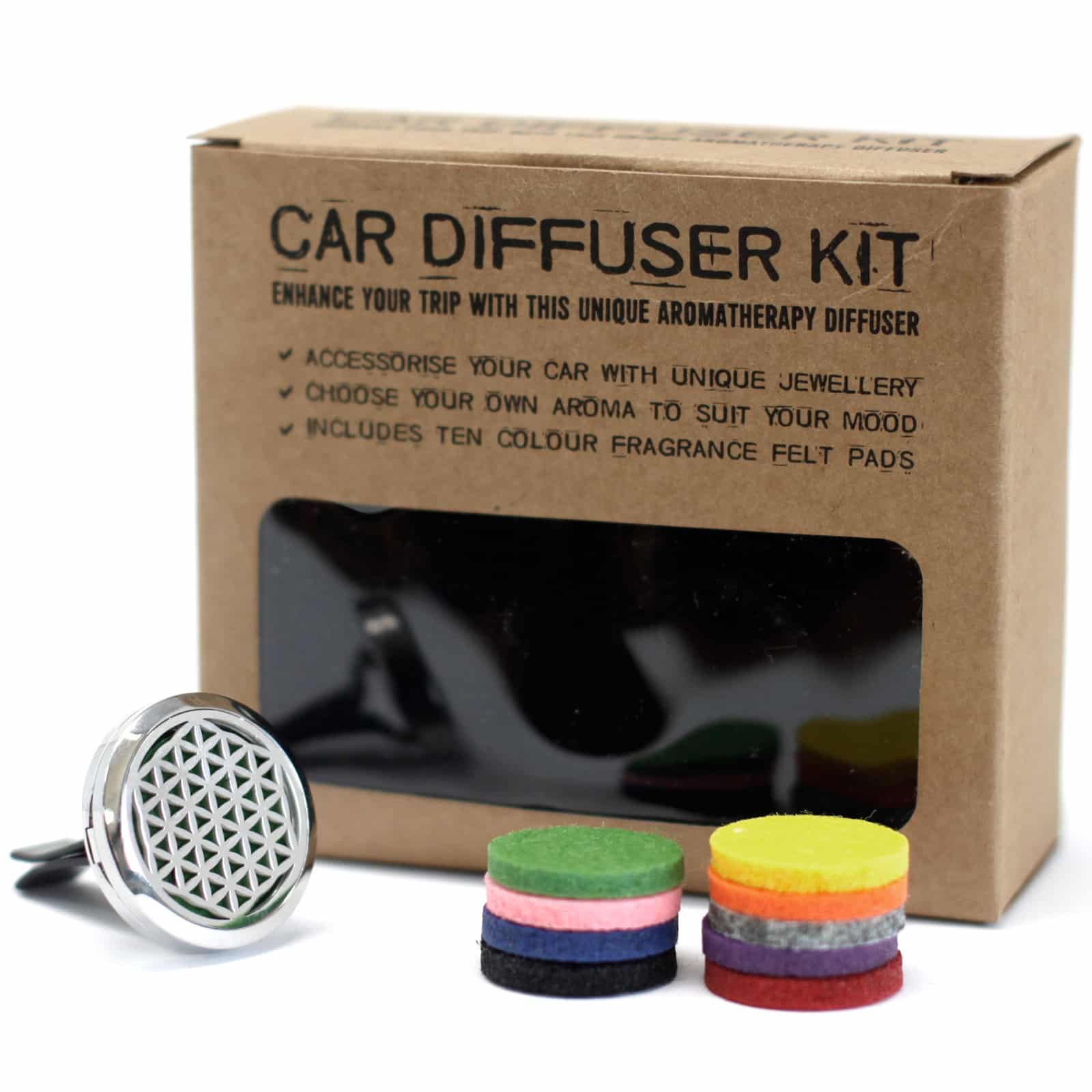 Car Diffuser Kit - Flower of Life - 30mm-3