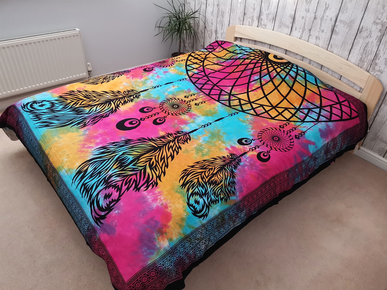 Double Cotton Bedspread + Wall Hanging - Dreamchatcher-4