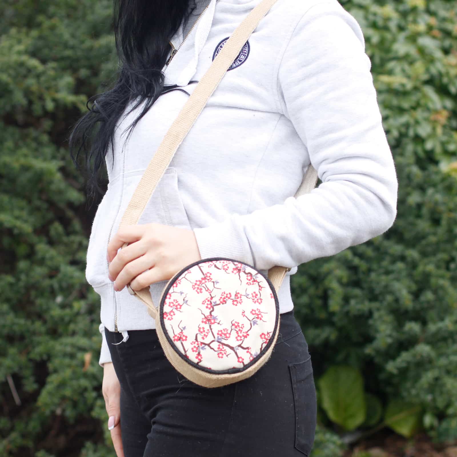 Eco Round Bag - Small - Cherry Blossom-4