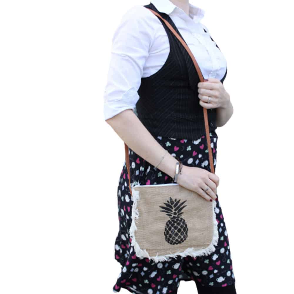 Fab Fringe Bag - Pineapple Print-3