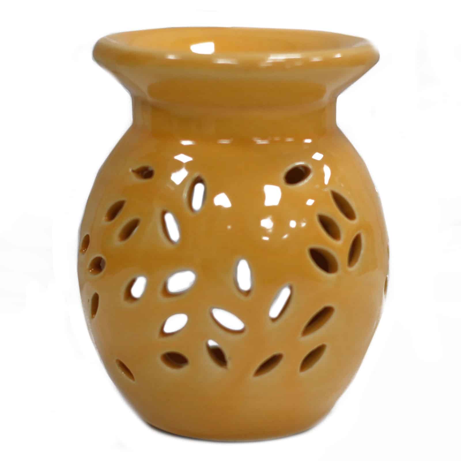 Floral Oil Burner - Orange-2
