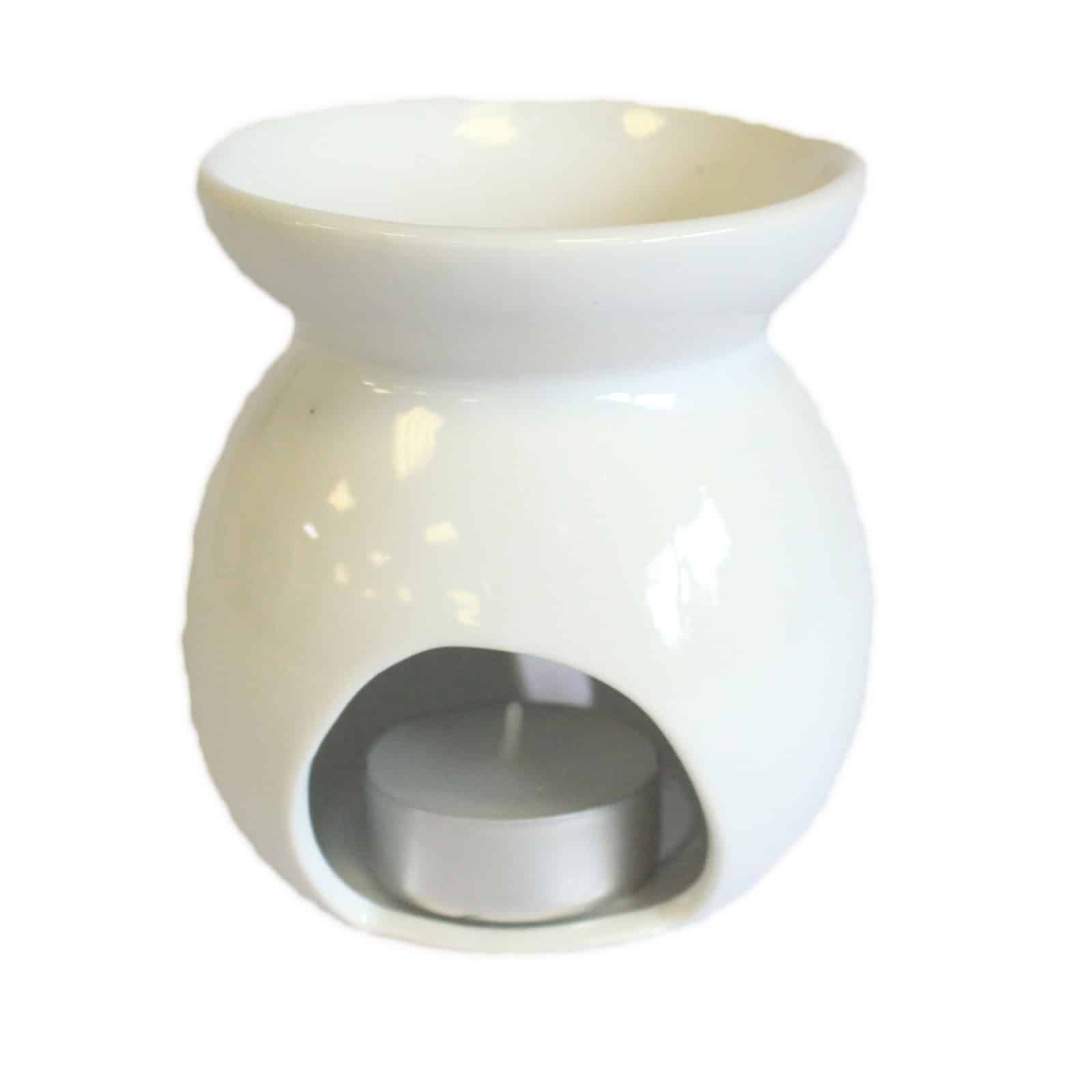 Lrg Classic White Oil Burner - Tree Cut-out-2
