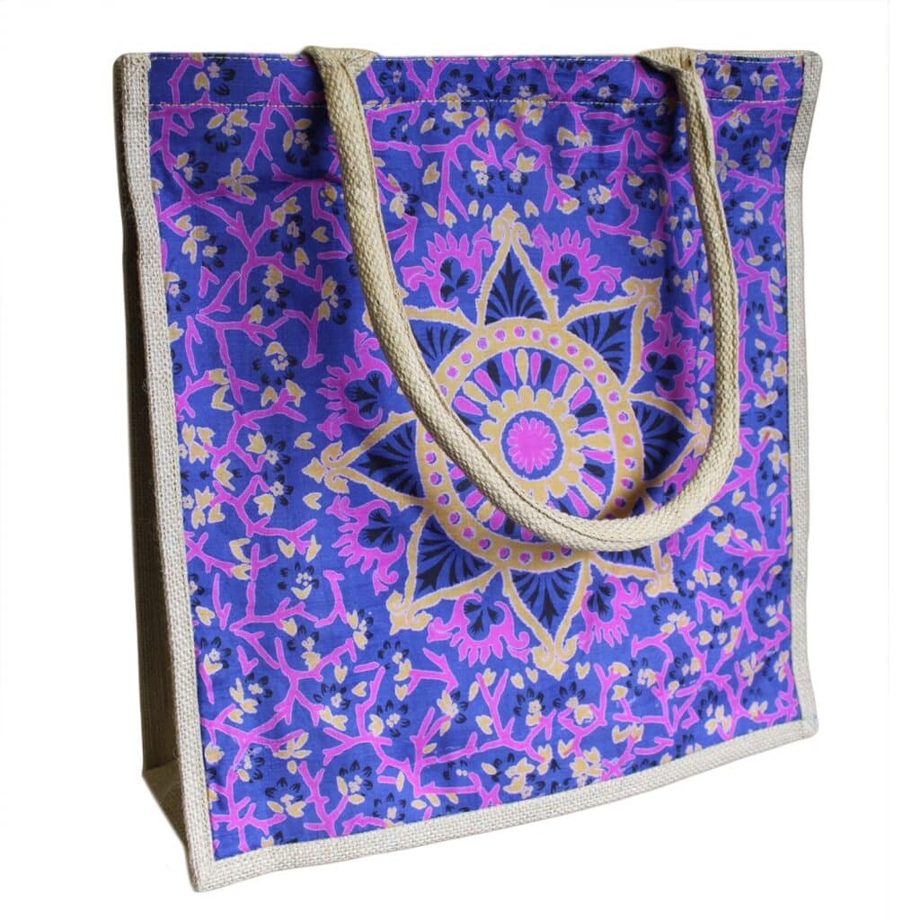 Lrg Shopping Bag 40x40cm Blue Alpana (asst)