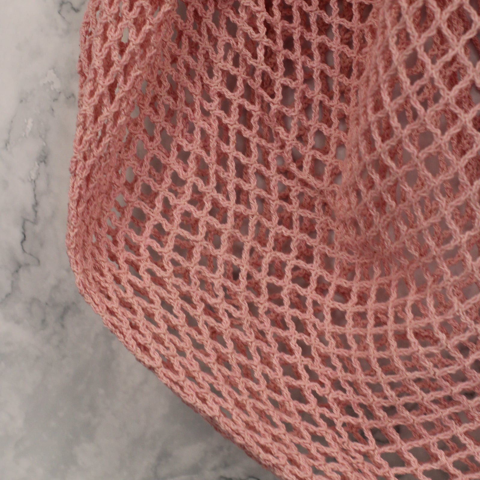 Pure Cotton Mesh Bag - Rose-3