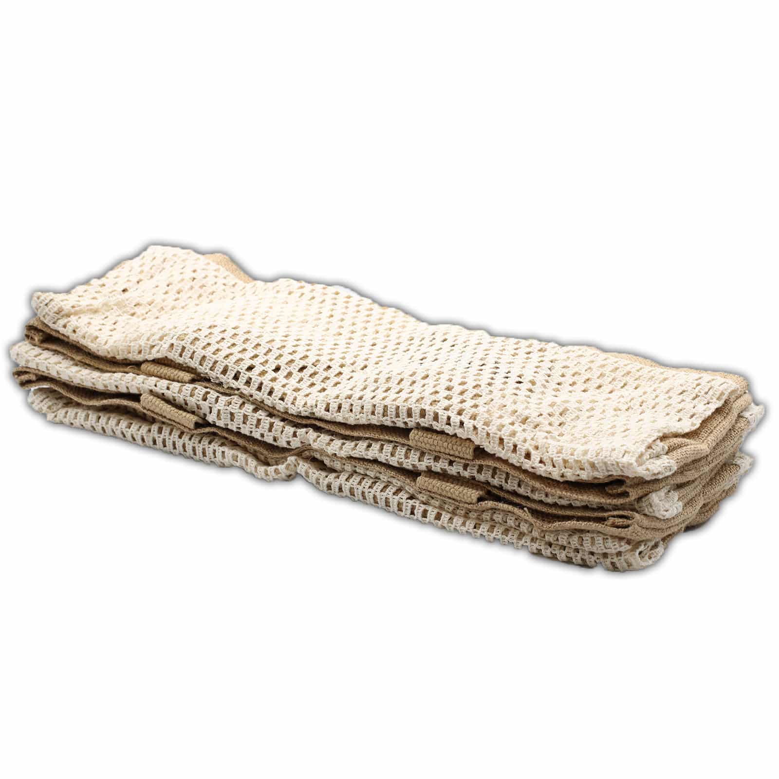 Pure Soft Jute and Cotton Mesh Bag - Natural-2