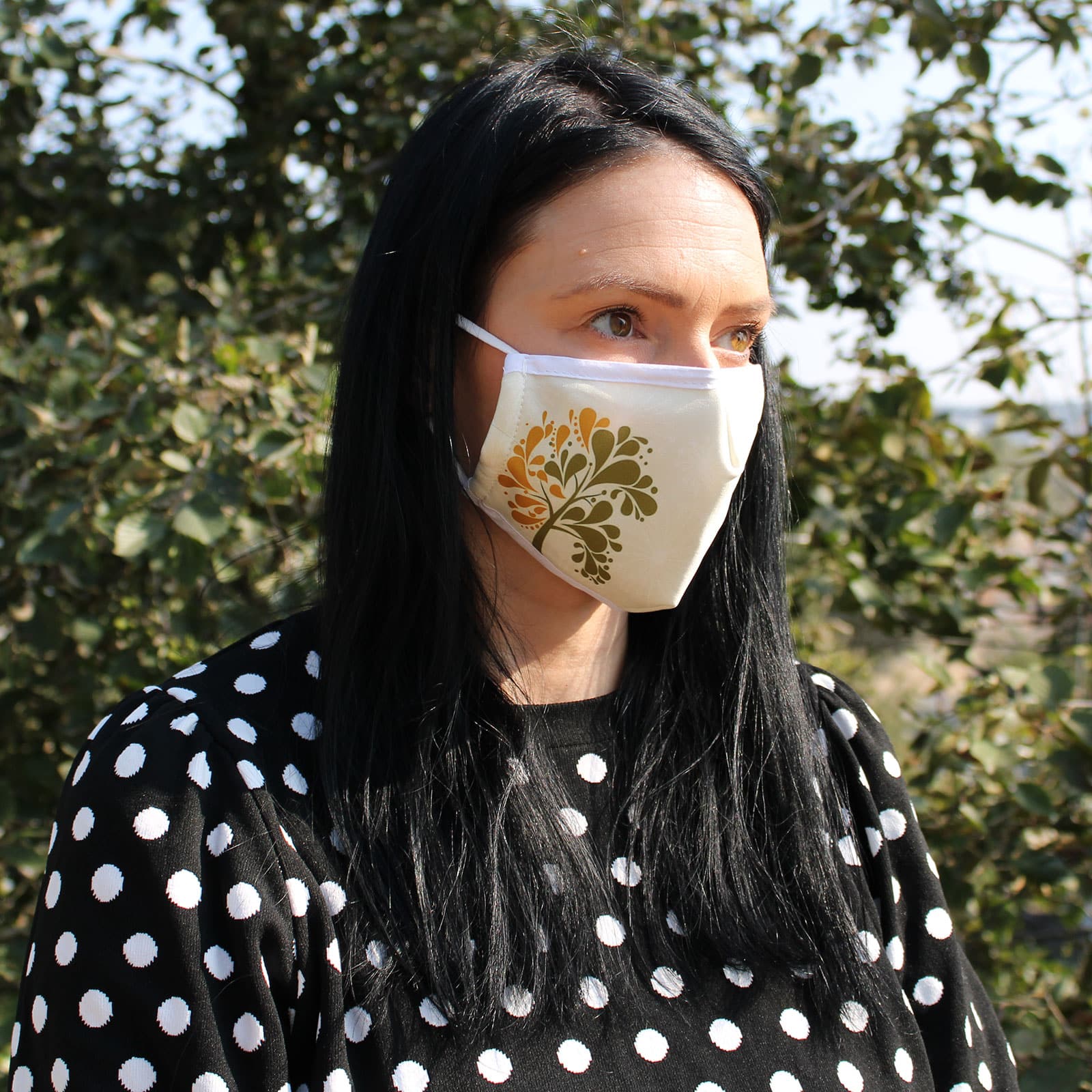 Reusable Fashion Face Covering - Golden Tree (Adult)-2