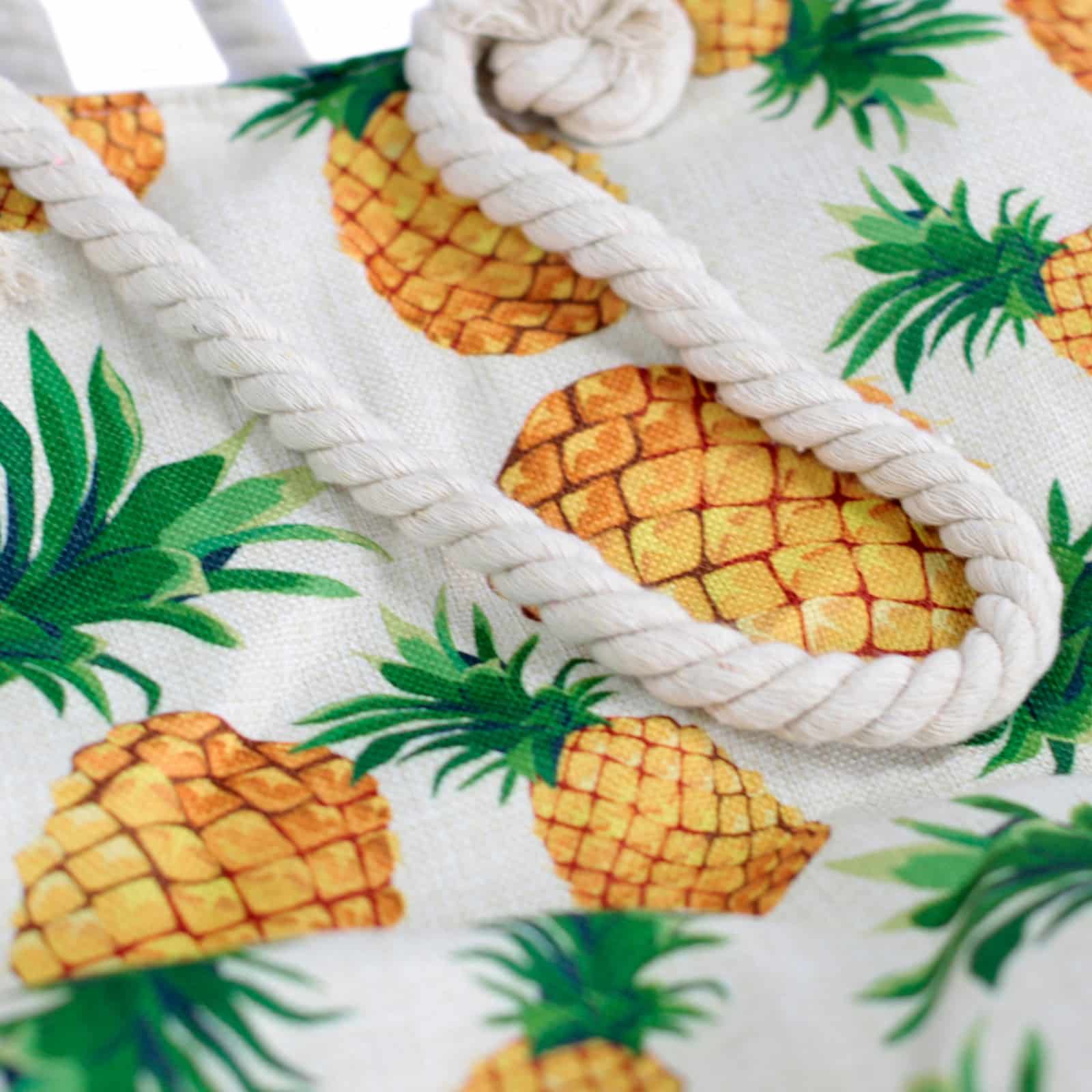 Rope Handle Bag - Pineapples-2