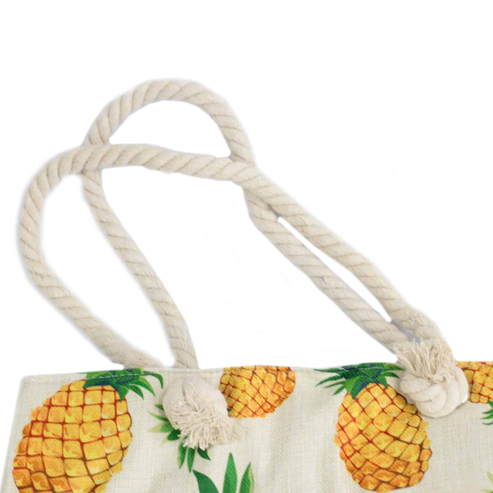 Rope Handle Bag - Pineapples-4
