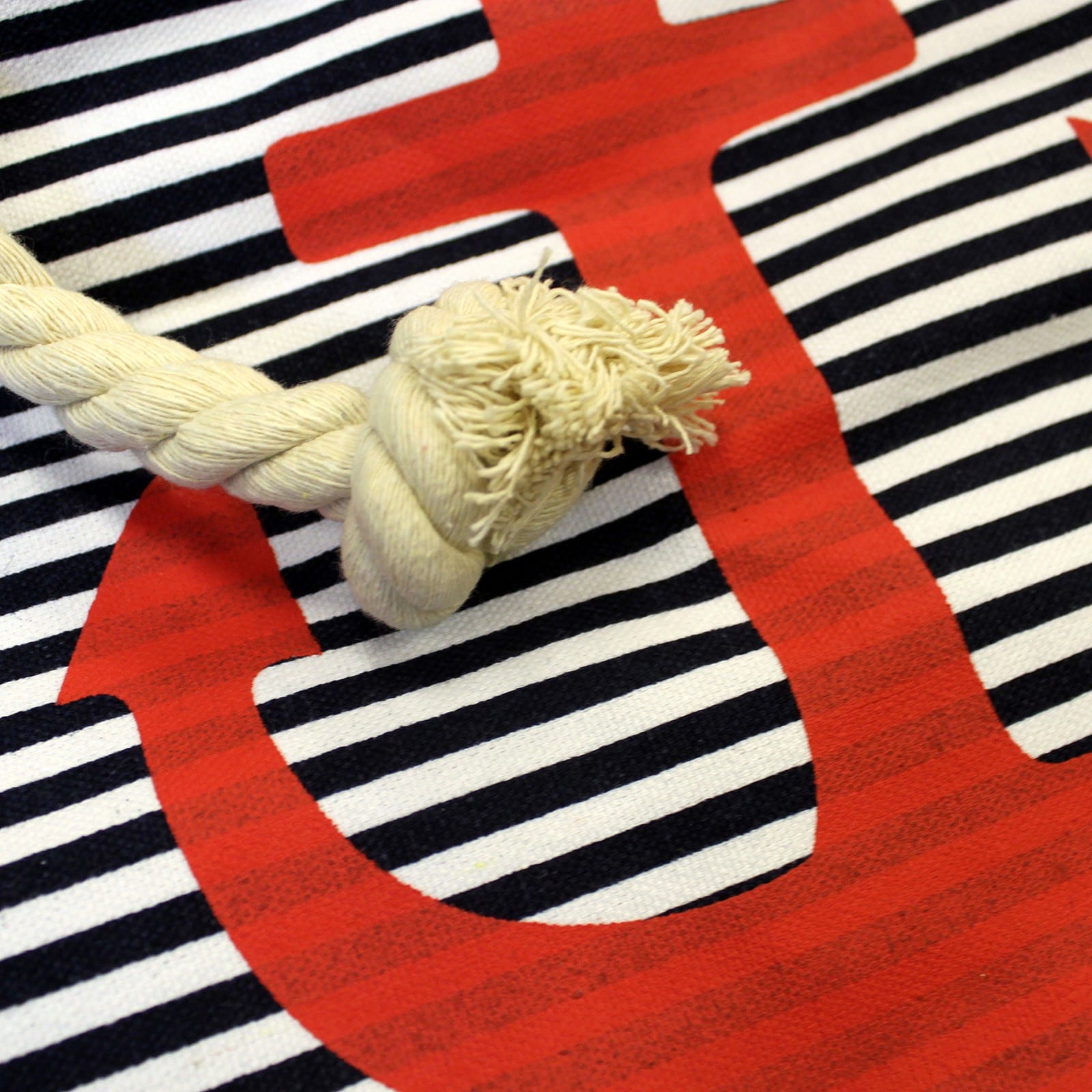 Rope Handle Bag - Red Anchor-3