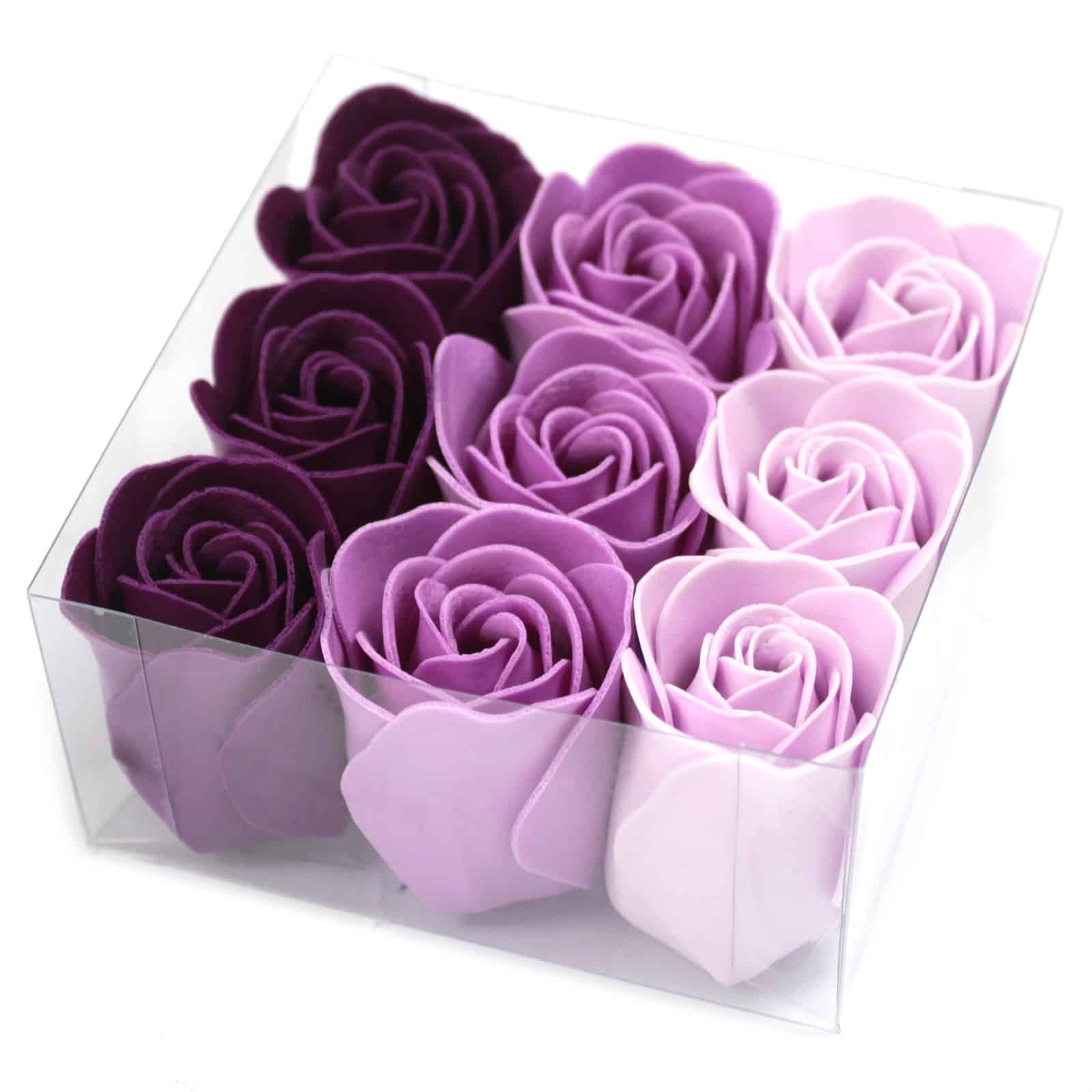 Set of 9 Soap Flower - Lavender Roses-2