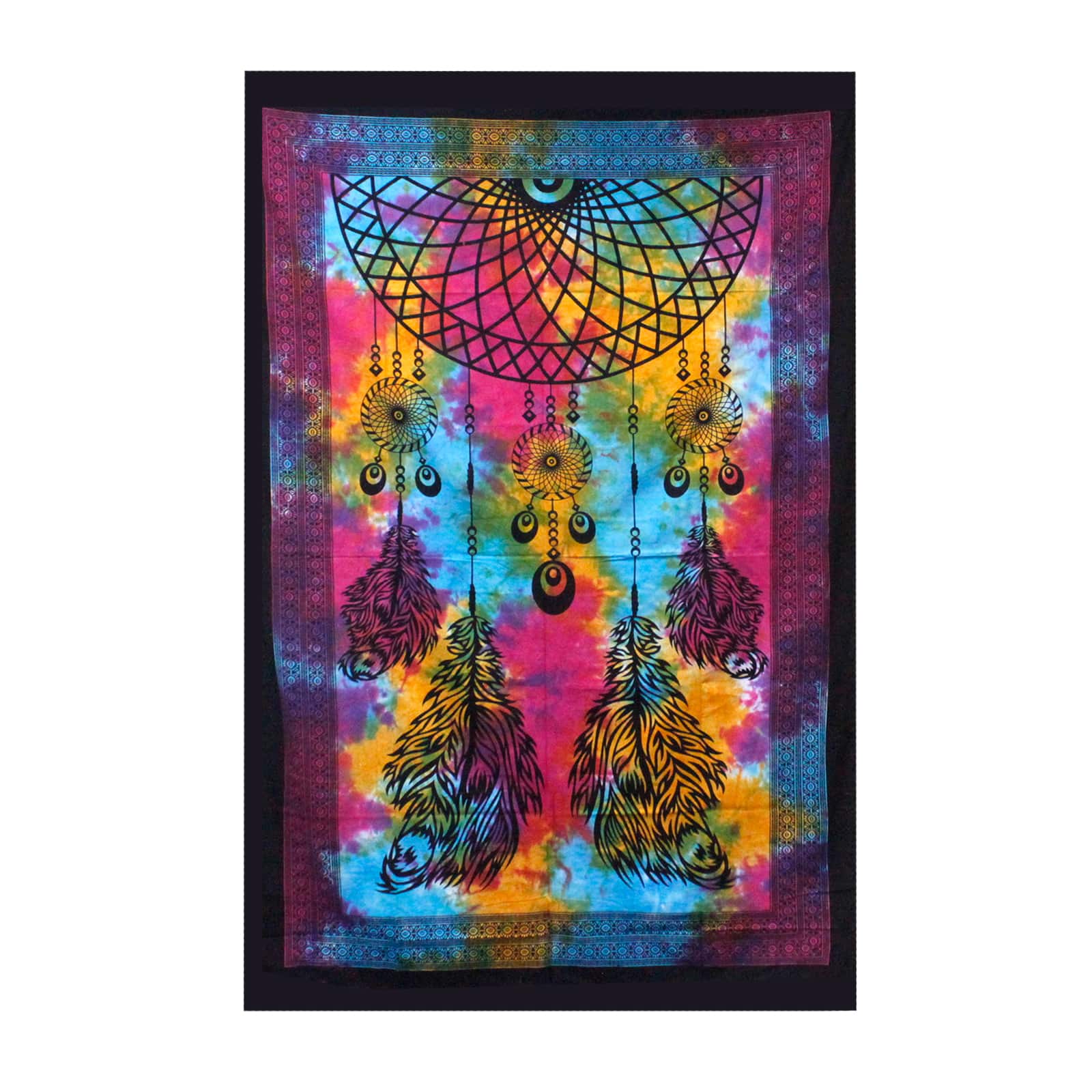 Double Cotton Bedspread + Wall Hanging - Dreamchatcher-2
