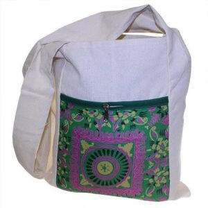 Sling Bag - Green Alpana Silk - Asst