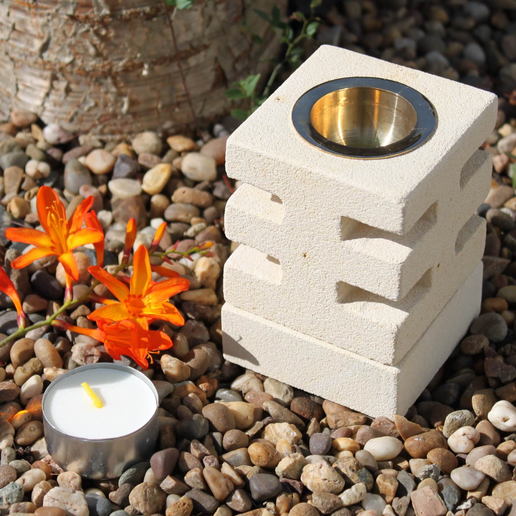 Stone Oil Burner - Abstract Cuts-2