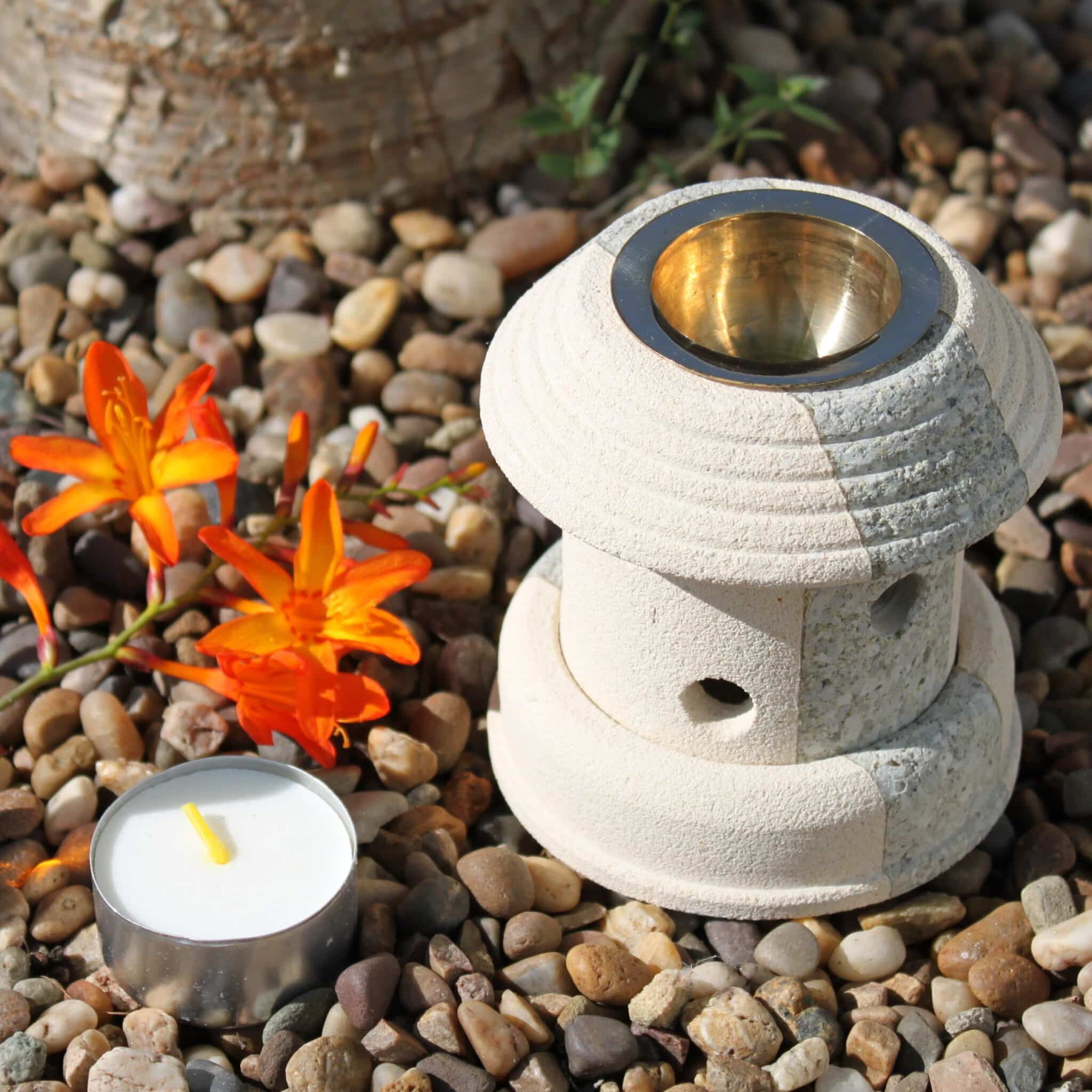 Stone Oil Burner - Combo Lantern-2