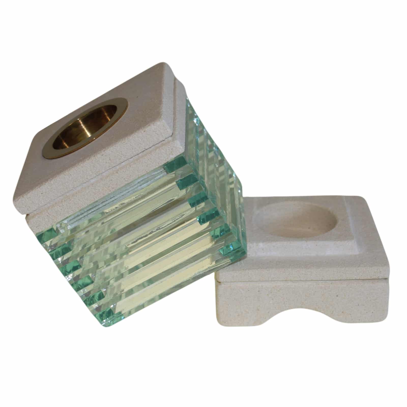 Stone Oil Burner - Square Glass Brick-3