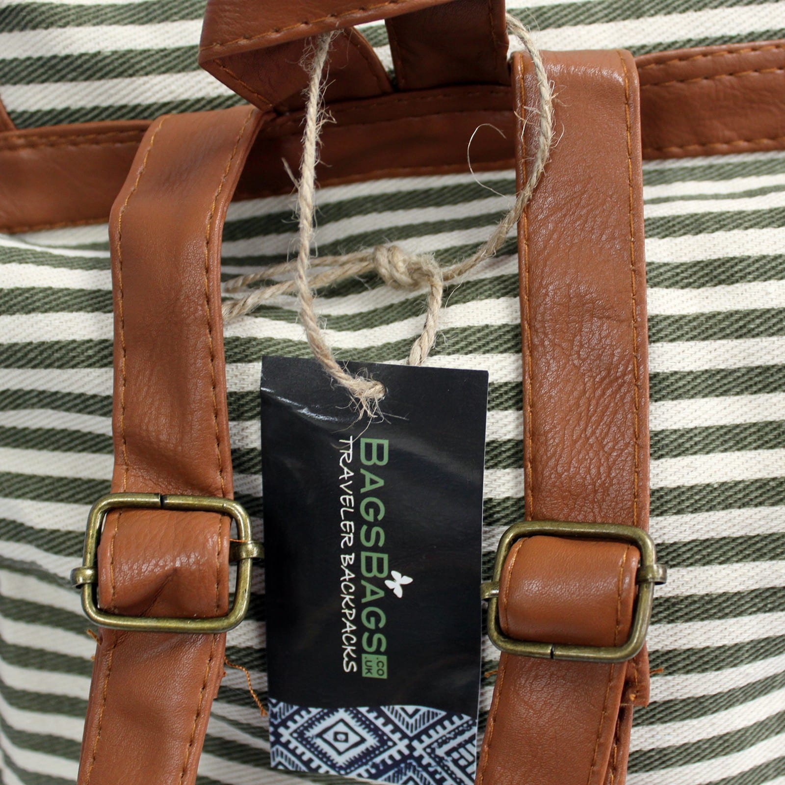 Traveller Backpacks - 3 Pocket Olive Stripe-2