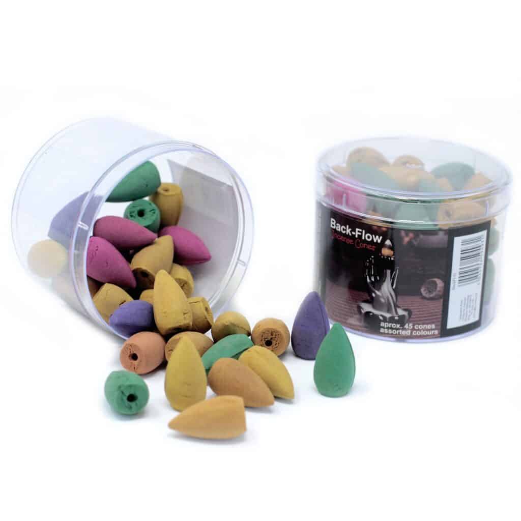 Tub of Assorted Back Flow Incense Cones (aprox 45)-2